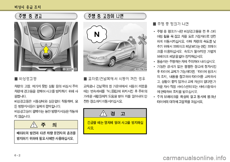 Hyundai Grandeur 2012  그랜저 HG - 사용 설명서 (in Korean) 6-2   