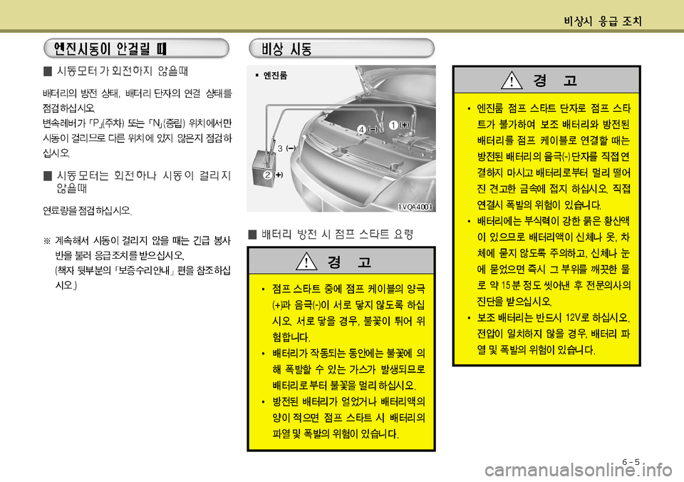 Hyundai Grandeur 2012  그랜저 HG - 사용 설명서 (in Korean) 6-5  
