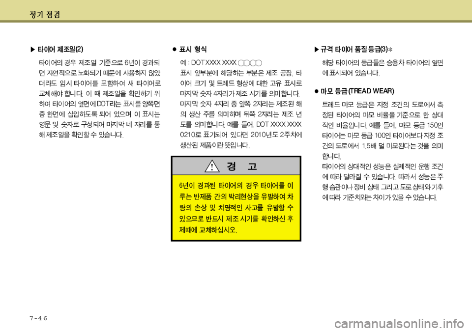 Hyundai Grandeur 2012  그랜저 HG - 사용 설명서 (in Korean) 7-4 6 