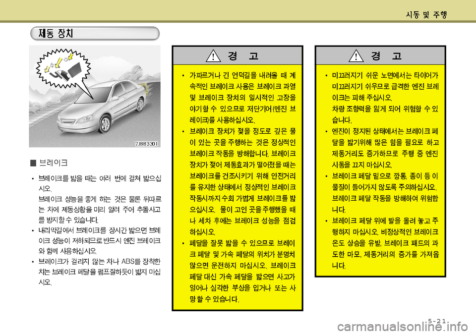 Hyundai Grandeur 2011  그랜저 HG - 사용 설명서 (in Korean) 5-2 1  