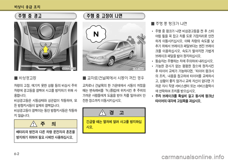 Hyundai Grandeur 2011  그랜저 HG - 사용 설명서 (in Korean) ?ÿK ‚
~ 6[
6-2
V