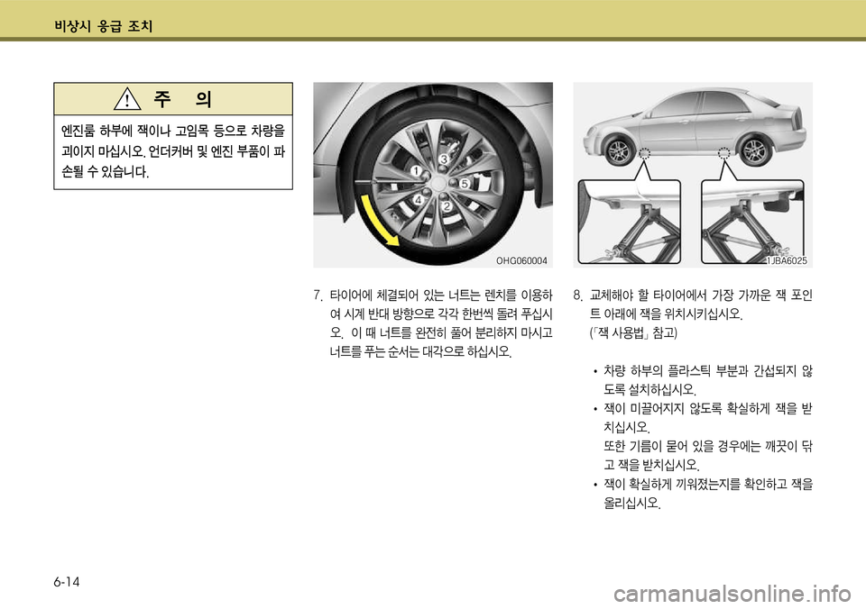 Hyundai Grandeur 2011  그랜저 HG - 사용 설명서 (in Korean) ?ÿK ‚
~ 6[ 
6-14
毖얗 0