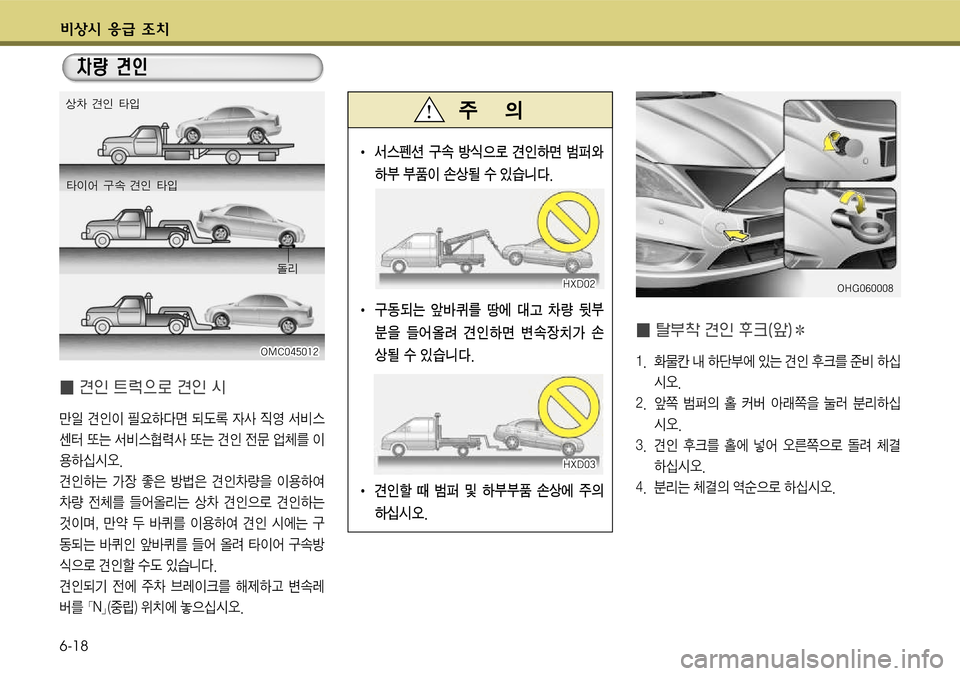 Hyundai Grandeur 2011  그랜저 HG - 사용 설명서 (in Korean) ?ÿK ‚
~ 6[ 
6-18
� wB펜션 
X