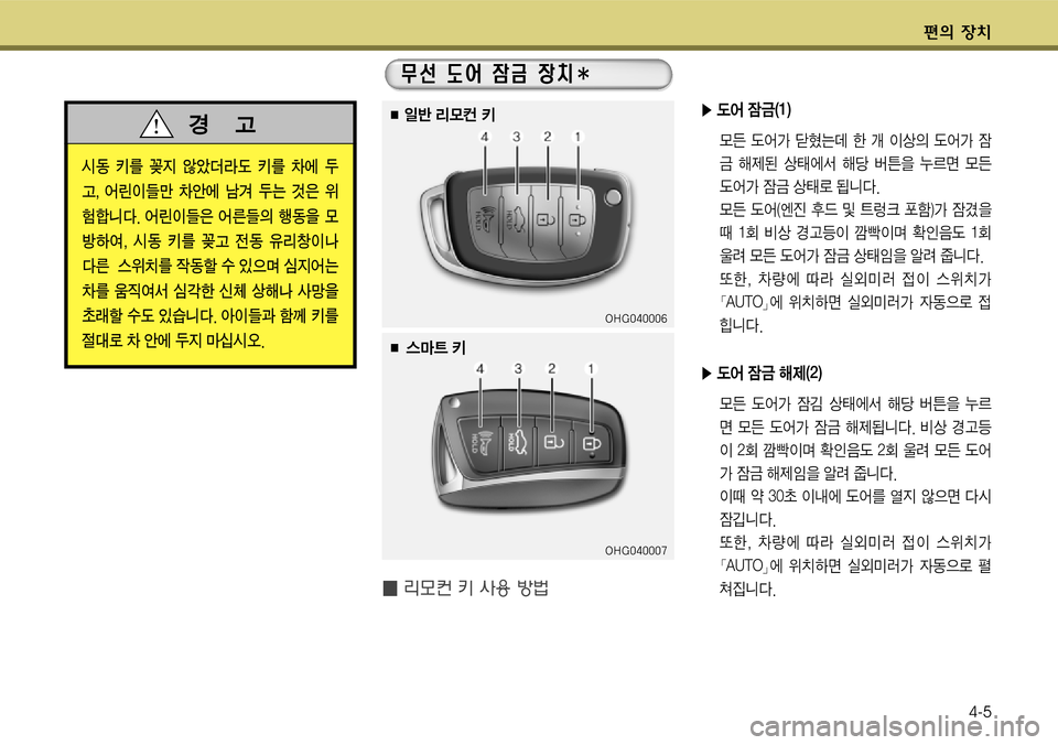 Hyundai Grandeur 2011  그랜저 HG - 사용 설명서 (in Korean) 편