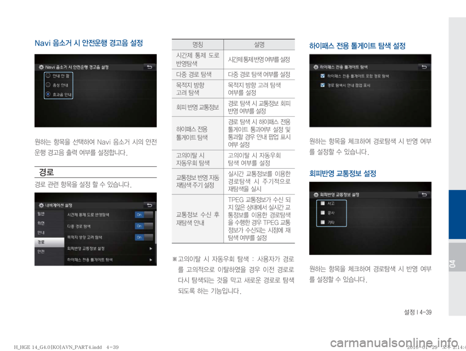 Hyundai Grandeur Hybrid 2016  그랜저HG 하이브리드 표준4 내비게이션 (in Korean) ¸
��*�����
04
�/�B�W�J�
:×b�	&�	‰
y

ï�ƒŠ
:�¸


