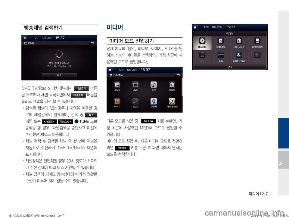 Hyundai Grandeur Hybrid 2015  그랜저HG 하이브리드 표준4 내비게이션 (in Korean) ·c	¯��*����
02
