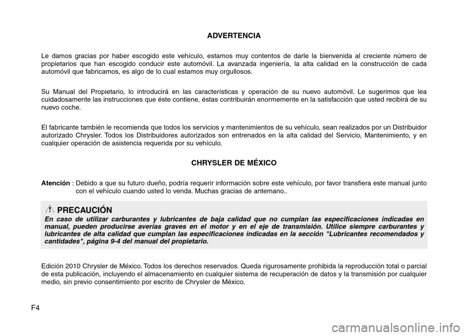 Hyundai H-1 (Grand Starex) 2011 Manual del propietario (in Spanish) F4ADVERTENCIA
Le damos gracias por haber escogido este vehículo, estamos muy contentos de darle la bienvenida al creciente número de
propietarios que han escogido conducir este automóvil. La avanz Hyundai H-1 (Grand Starex) 2011 Manual del propietario (in Spanish) F4ADVERTENCIA
Le damos gracias por haber escogido este vehículo, estamos muy contentos de darle la bienvenida al creciente número de
propietarios que han escogido conducir este automóvil. La avanz