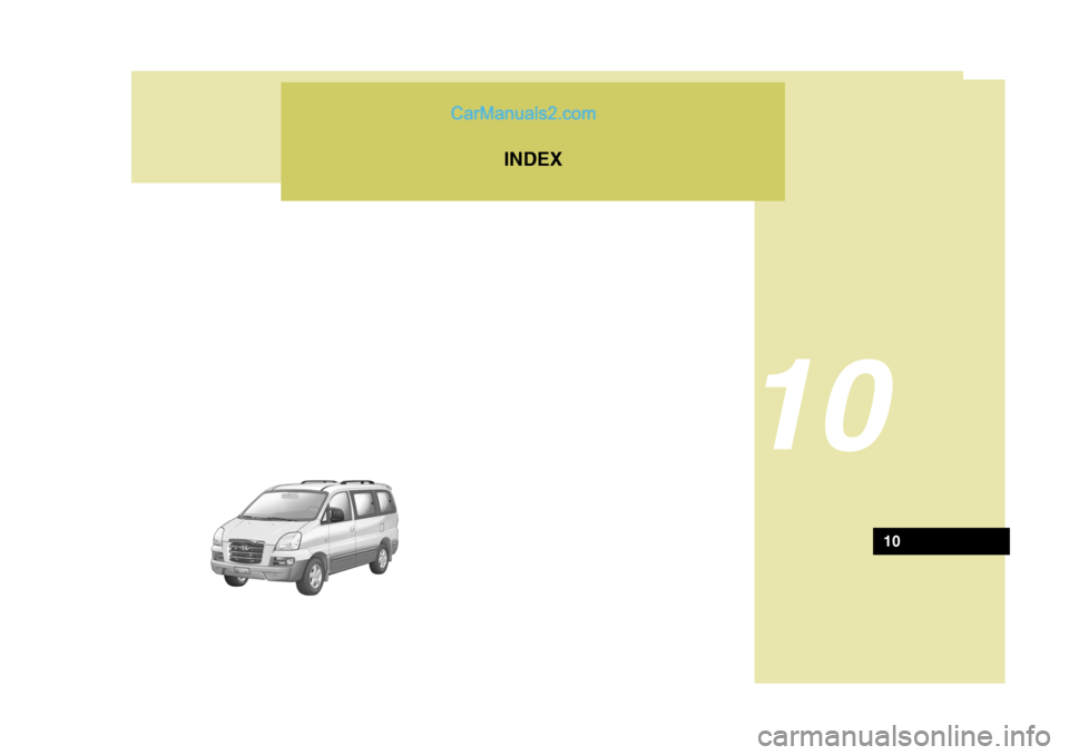 Hyundai H-1 (Grand Starex) 2006  Handleiding (in Dutch) INDEX
10
10   