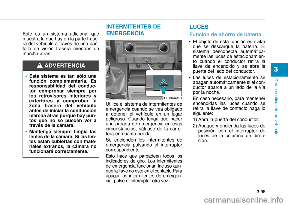 Hyundai H350 2015  Manual del propietario (in Spanish) 3-95
Caracter