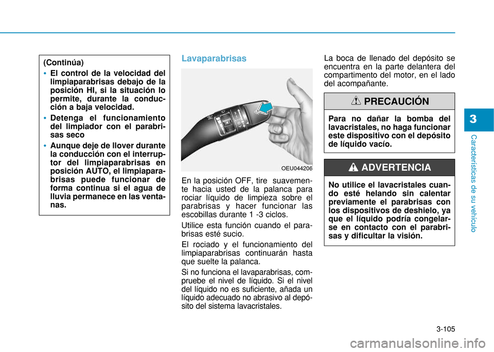 Hyundai H350 2015  Manual del propietario (in Spanish) 3-105
Caracter