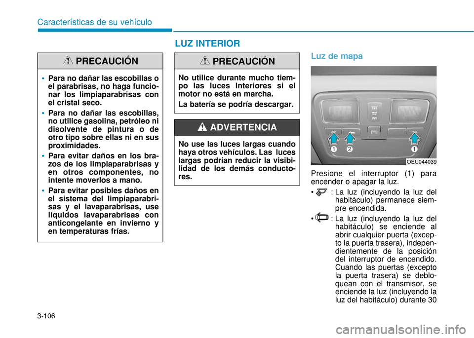Hyundai H350 2015  Manual del propietario (in Spanish) 3-106
Caracter