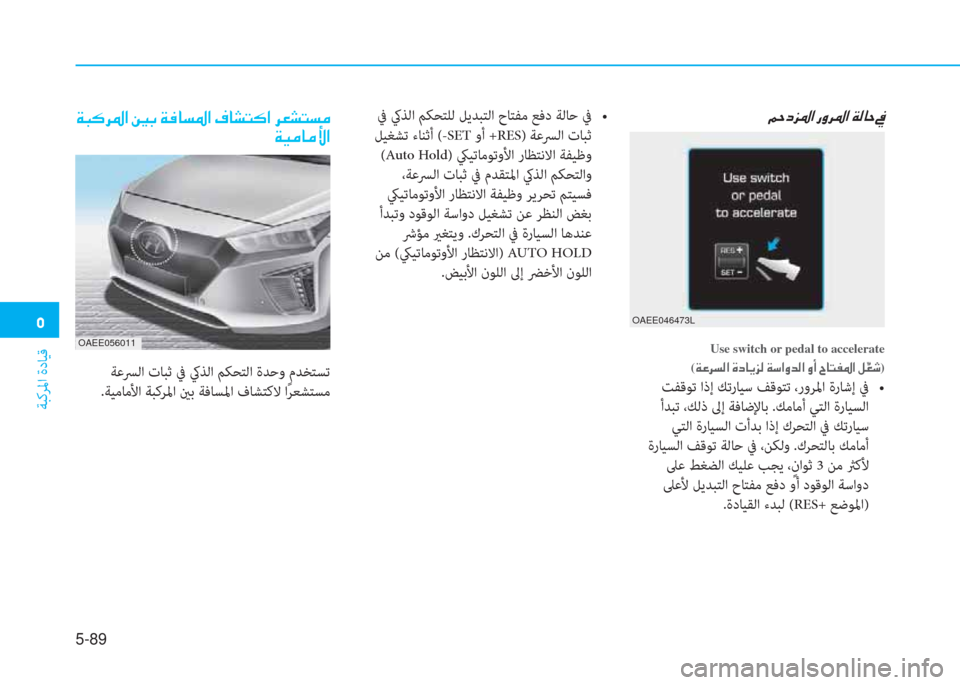 Hyundai Ioniq Electric 2019  دليل المالك �3
ﺔﺒﻛﺮﳌا ةدﺎﻴﻗ
5-89
��Ï�H�´�h�›�?��’�G��Ï�¬�@�l�›�?��¯�@�p�L�´�?��h�¥�p�L�l�¼
�Ï�Ë�¼�@�¼�Û�?
 ﺔﻋﴪﻟا تﺎﺒﺛ ﰲ كيﺬﻟا ﻢﻜﺤﺘﻟا 