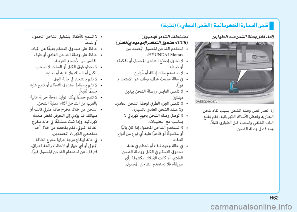 Hyundai Ioniq Electric 2019  دليل المالك H62
( Ï ½ L K) ( Ò Ì î H ¸ ?  Â X p ¸ ?)  Ï Ë Ó @ G h Å µ ¸ ?  Î g @ Ë l ¸ ?  Â X o
 Ö g ? É î ¸ ?  d Á ¤  Â X p ¸ ?  Ï ¹ s È  º ­ °  Ò @ © ¸ E
 ﻦﺤﺷ 