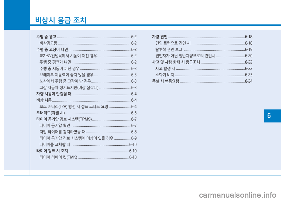 Hyundai Ioniq Electric 2016 아이오닉 Electric - 사용 설명서 (in Korean) 1
비상시 응급 조치
주행 중 경고 . . . . . . . . . . . . . . . . . . . . . . . . . . . . . . . . . . . . . . . . . . . . . . . . . . . . . . . . . . . . . . . . . . . . . . . .6-2
비상경 Hyundai Ioniq Electric 2016 아이오닉 Electric - 사용 설명서 (in Korean) 1
비상시 응급 조치
주행 중 경고 . . . . . . . . . . . . . . . . . . . . . . . . . . . . . . . . . . . . . . . . . . . . . . . . . . . . . . . . . . . . . . . . . . . . . . . .6-2
비상경