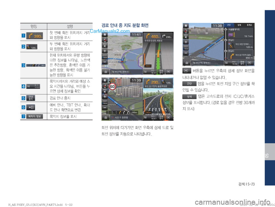 Hyundai Ioniq Hybrid 2016  IONIQ hybrid 표준5 내비게이션 (in Korean) h
05
zŸ¸z
�P� 