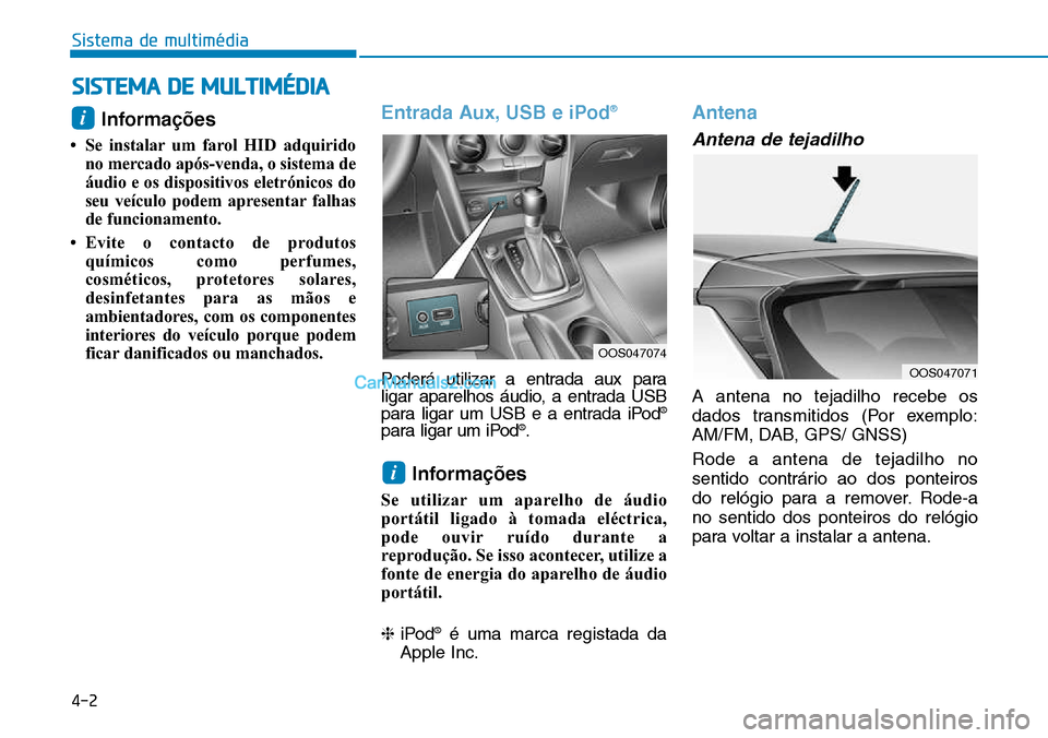 Hyundai Kona 2018  Manual do proprietário (in Portuguese) Informa