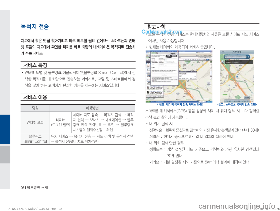 Hyundai Maxcruz 2016  맥스크루즈 표준4 블루링크, UVO (in Korean) ����*�6Bü�×P
목적지 전송

