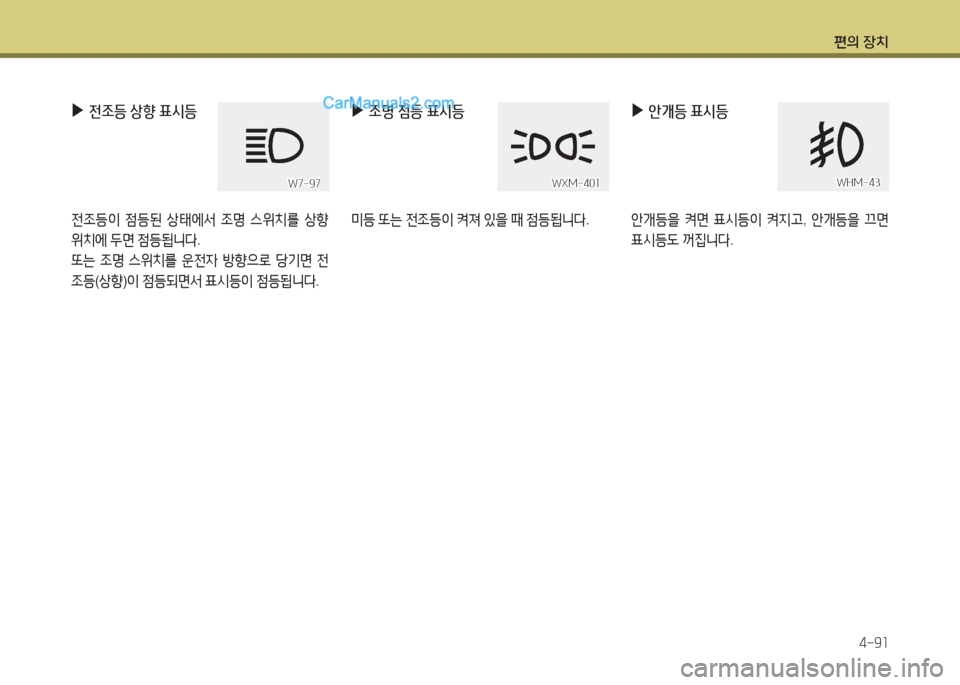Hyundai Maxcruz 2015  맥스크루즈 NC - 사용 설명서 (in Korean) 편의 장치4-9소
 
▶
전4