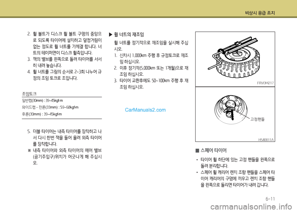 Hyundai Mega-Trucks 2015  메가트럭 - 사용 설명서 (in Korean) 비상/d 응