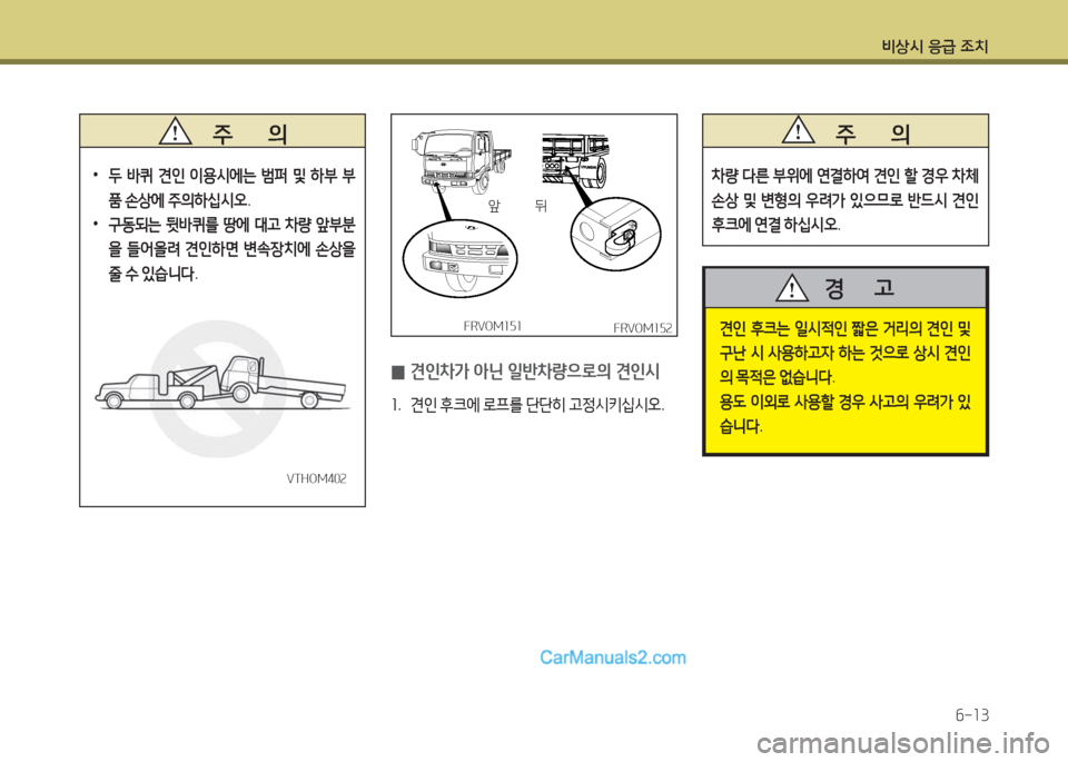 Hyundai Mega-Trucks 2015  메가트럭 - 사용 설명서 (in Korean) 비상/d 응