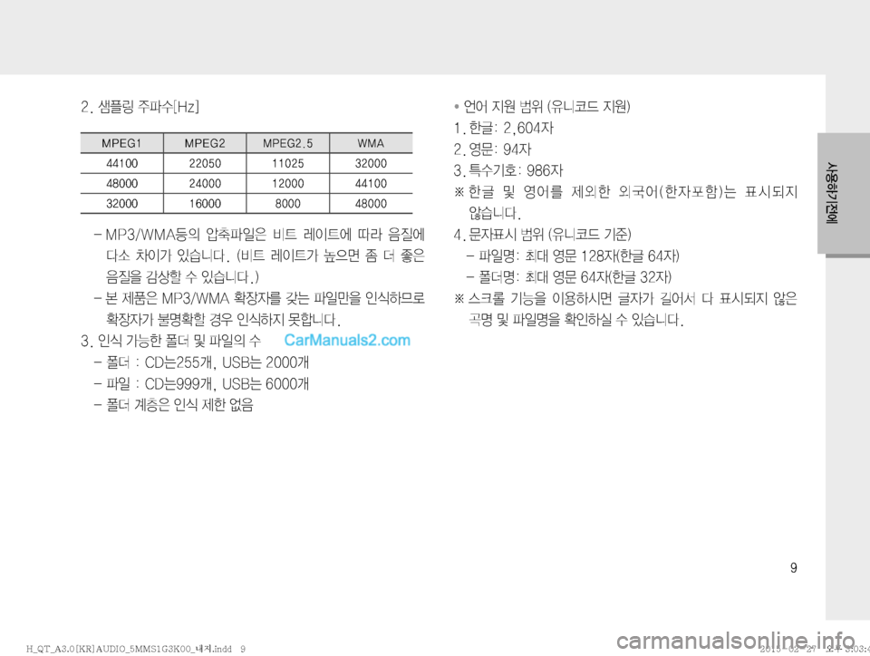 Hyundai Mighty 2015  마이티 표준3 오디오(A) (in Korean) �
Ž

ÞÝ
y	À
�#�*�5��3�"�5�&�	�L�C�Q�T�

�� 