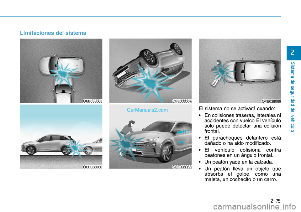 Hyundai Nexo 2019  Manual del propietario (in Spanish) ����
�6�L�V�W�H�P�D��G�H��V�H�J�X�U�L�G�D�G��G�H�O��Y�H�K�
