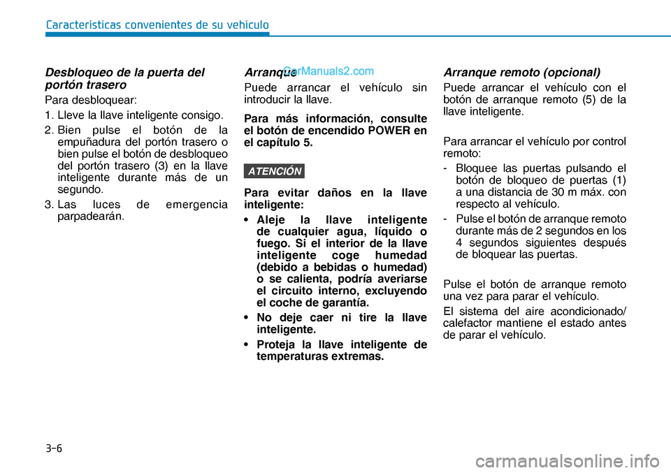 Hyundai Nexo 2019  Manual del propietario (in Spanish) ���
�&�D�U�D�F�W�H�U�