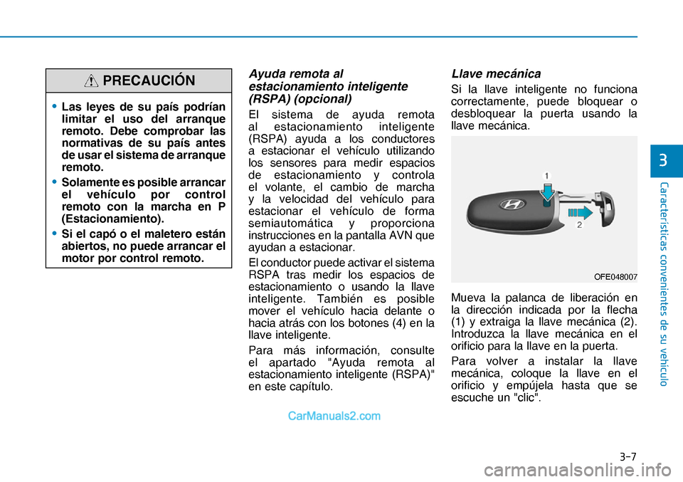 Hyundai Nexo 2019  Manual del propietario (in Spanish) ���
�&�D�U�D�F�W�H�U�