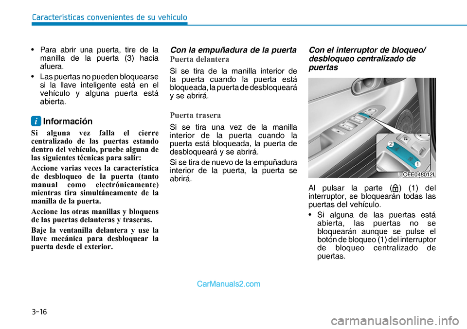 Hyundai Nexo 2019  Manual del propietario (in Spanish) ����
�&�D�U�D�F�W�H�U�