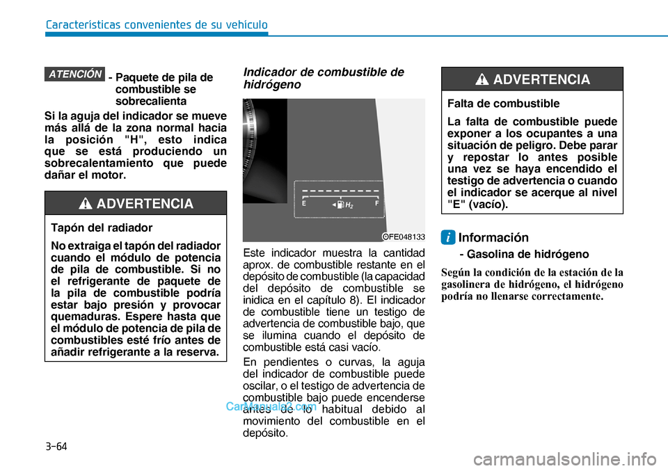 Hyundai Nexo 2019  Manual del propietario (in Spanish) ����
�&�D�U�D�F�W�H�U�