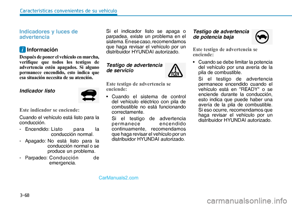 Hyundai Nexo 2019  Manual del propietario (in Spanish) ����
�&�D�U�D�F�W�H�U�