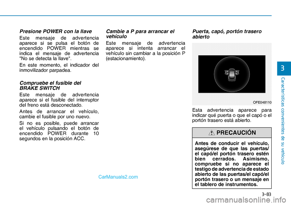 Hyundai Nexo 2019  Manual del propietario (in Spanish) ����
�&�D�U�D�F�W�H�U�