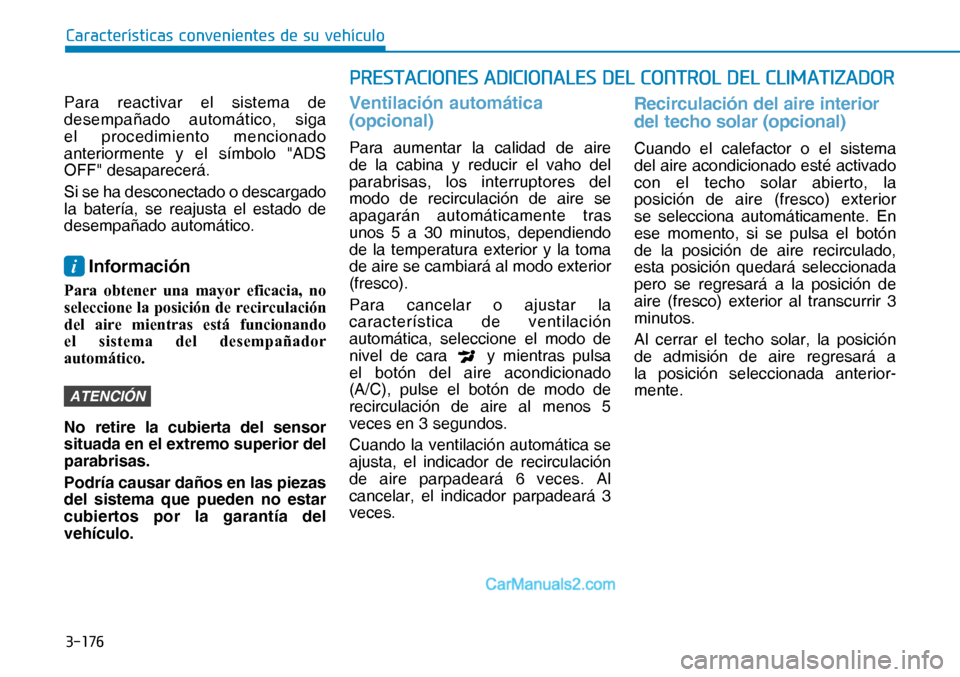 Hyundai Nexo 2019  Manual del propietario (in Spanish) �����
�&�D�U�D�F�W�H�U�