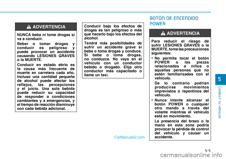 Hyundai Nexo 2019  Manual del propietario (in Spanish) ���
�&�R�Q�G�X�F�L�U��V�X��Y�H�K�