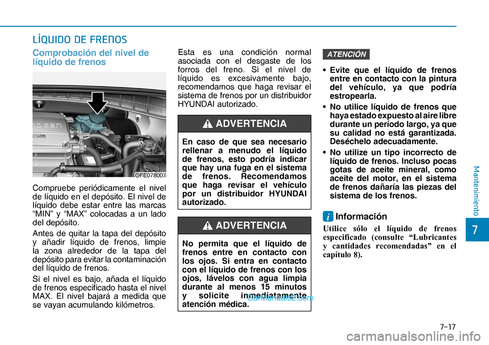 Hyundai Nexo 2019  Manual del propietario (in Spanish) ����
�
�0�D�Q�W�H�Q�L�P�L�H�Q�W�R
�/�