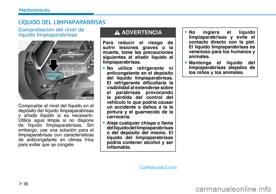 Hyundai Nexo 2019  Manual del propietario (in Spanish) ����
�0�D�Q�W�H�Q�L�P�L�H�Q�W�R
�/�