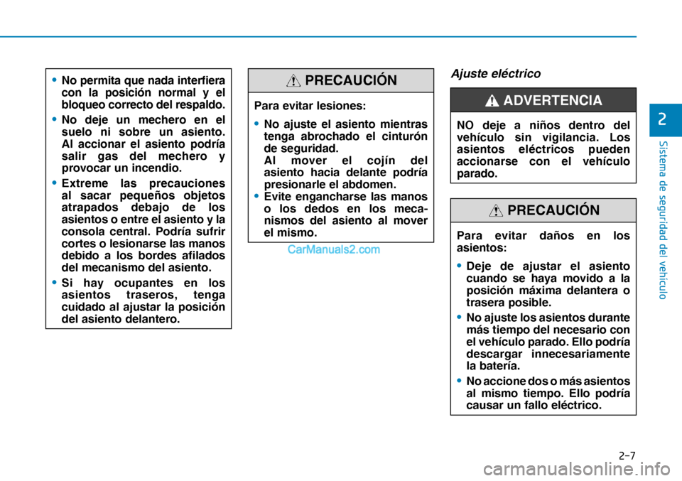 Hyundai Nexo 2019  Manual del propietario (in Spanish) ���
�6�L�V�W�H�P�D��G�H��V�H�J�X�U�L�G�D�G��G�H�O��Y�H�K�