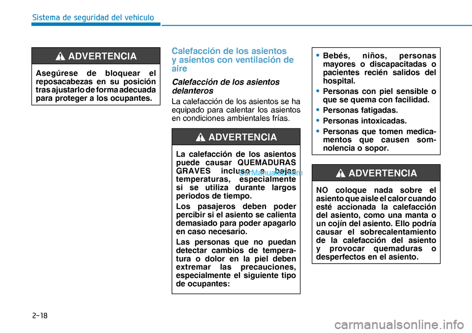 Hyundai Nexo 2019  Manual del propietario (in Spanish) ����
�6�L�V�W�H�P�D��G�H��V�H�J�X�U�L�G�D�G��G�H�O��Y�H�K�