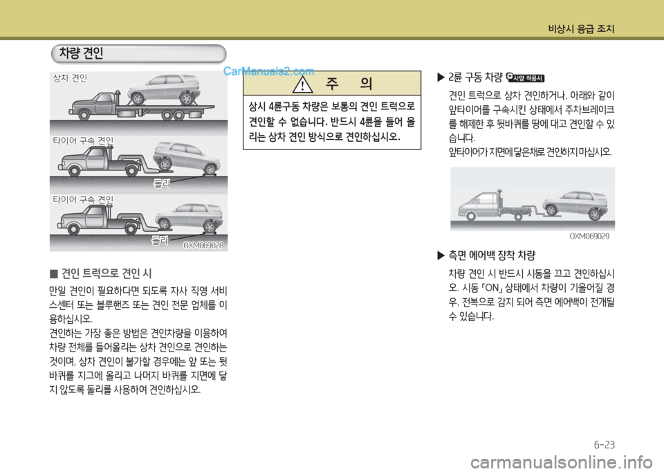 Hyundai Santa Fe 2017  싼타페 DM - 사용 설명서 (in Korean) 비상/d 응