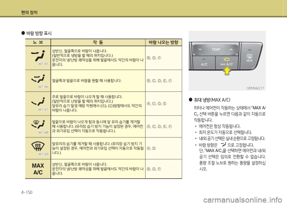 Hyundai Santa Fe 2016  싼타페 DM - 사용 설명서 (in Korean) 편의 장치 4-소자0
 
●
(