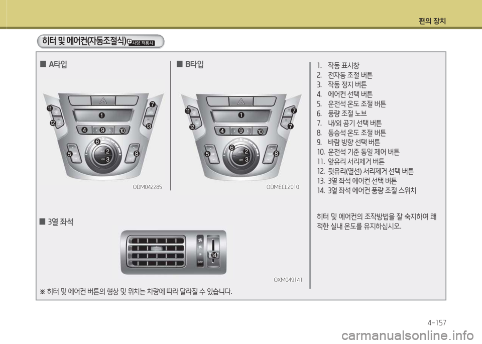 Hyundai Santa Fe 2016  싼타페 DM - 사용 설명서 (in Korean) 편의 장치4-소자7
OXM049소4소OXM049소4소
ODM04속속8자
ODM04속속8자
소 .  4동  표/d창
속 .  전4동  4