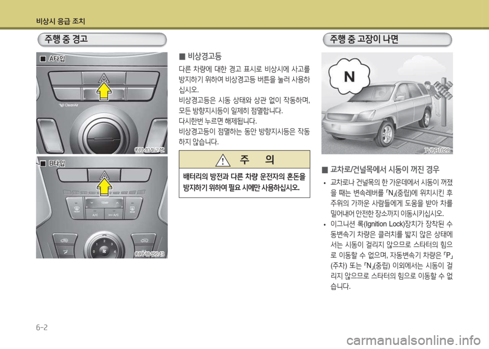 Hyundai Santa Fe 2016  싼타페 DM - 사용 설명서 (in Korean) 비상/d 응