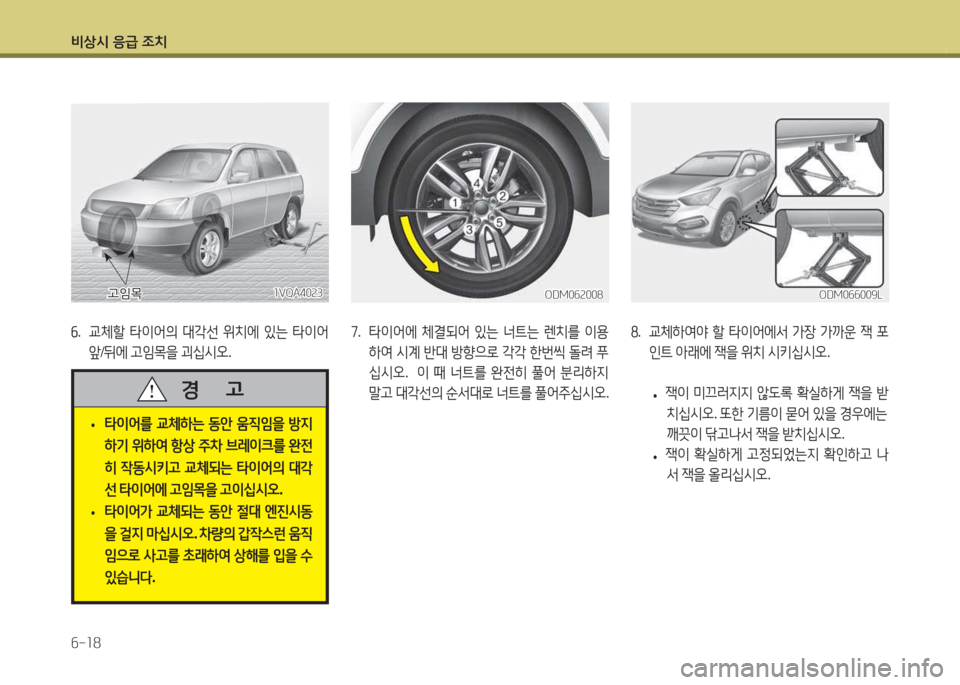 Hyundai Santa Fe 2016  싼타페 DM - 사용 설명서 (in Korean) 비상/d 응