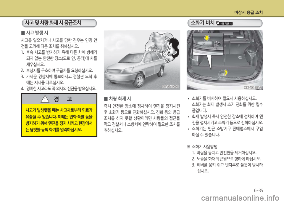 Hyundai Santa Fe 2016  싼타페 DM - 사용 설명서 (in Korean) 비상/d 응