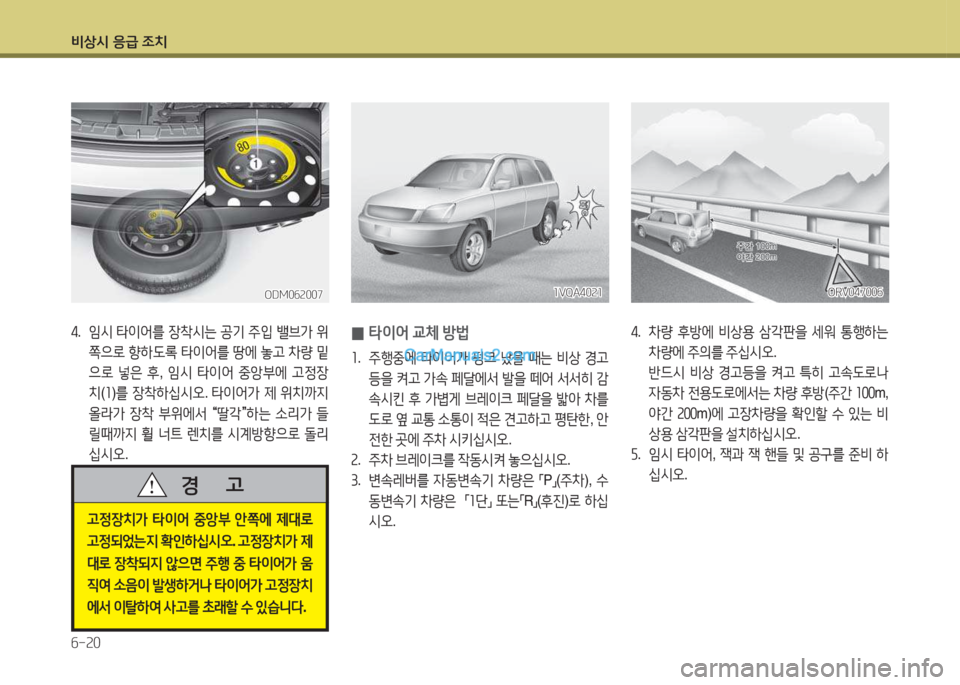 Hyundai Santa Fe 2015  싼타페 DM - 사용 설명서 (in Korean) 비상/d 응