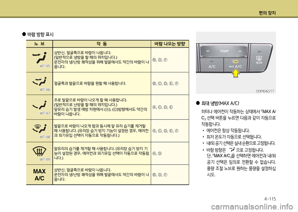 Hyundai Santa Fe 2013  싼타페 DM - 사용 설명서 (in Korean) 편의 장치4-소소자
 
●
(