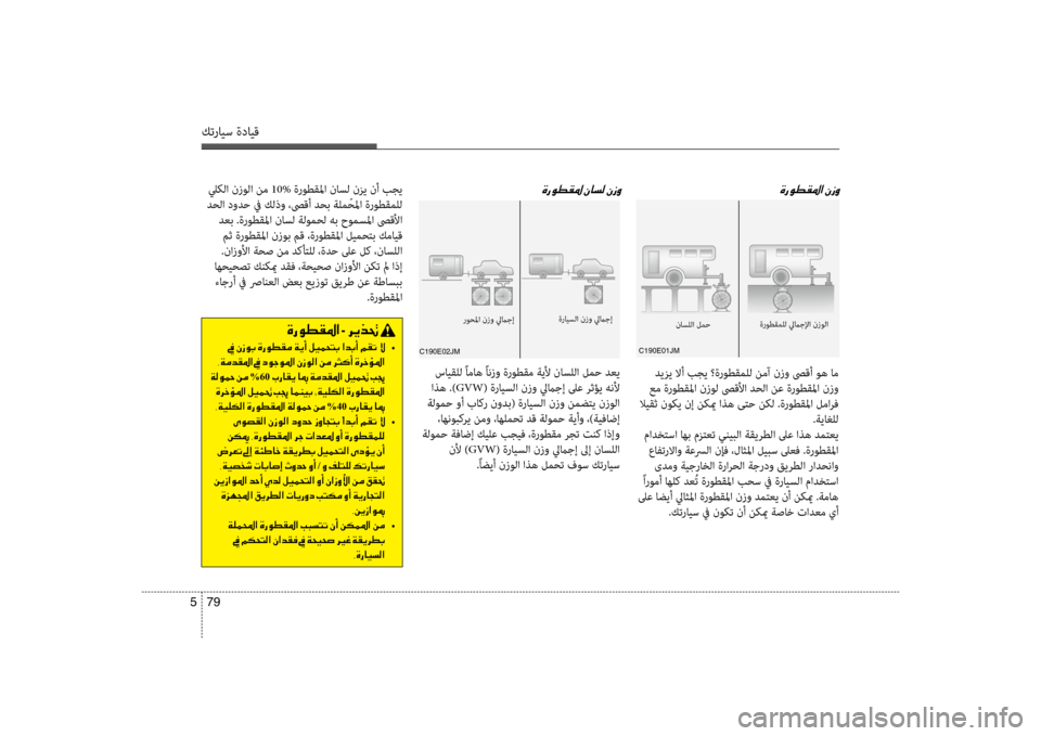 Hyundai Santa Fe 2012  دليل المالك كترايس ةدايق
79 
5
 ليكلا نزولا نم  10% ةروطقلما ناسل نزي نأ بجي
 دحلا دودح في كلذو ،صىقأ دحب ةلم ّحلما ةروطقملل  دع