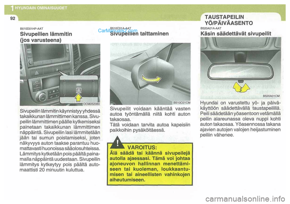 Hyundai Santa Fe 2009  Omistajan Käsikirja (in Finnish) 