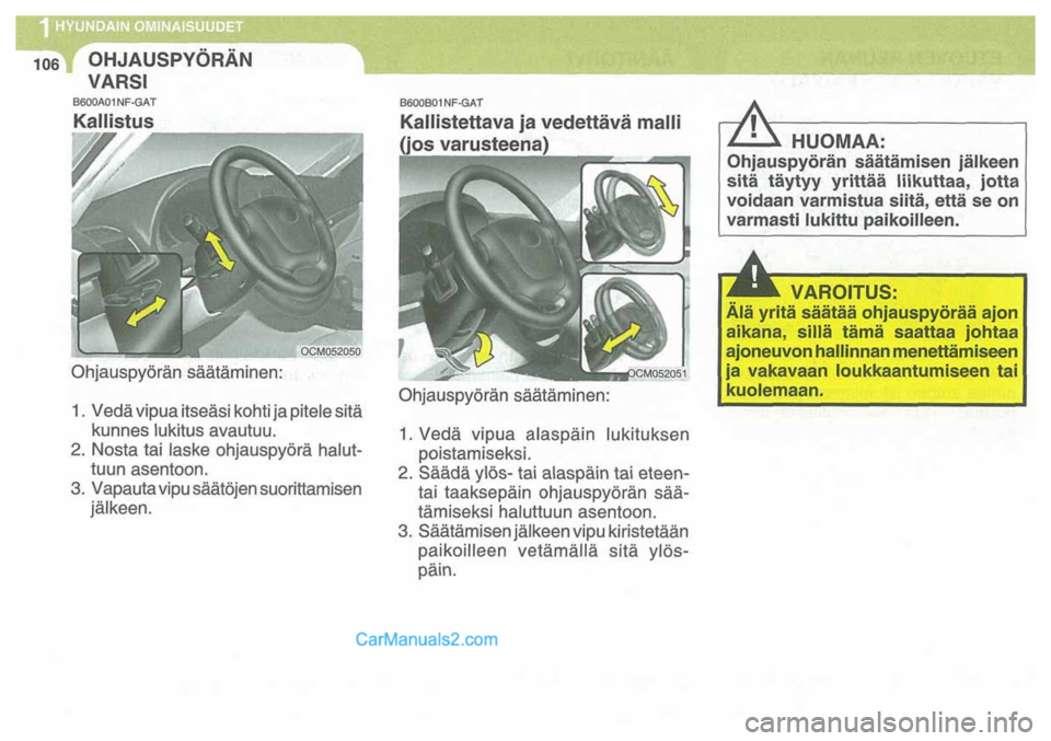 Hyundai Santa Fe 2009  Omistajan Käsikirja (in Finnish) 