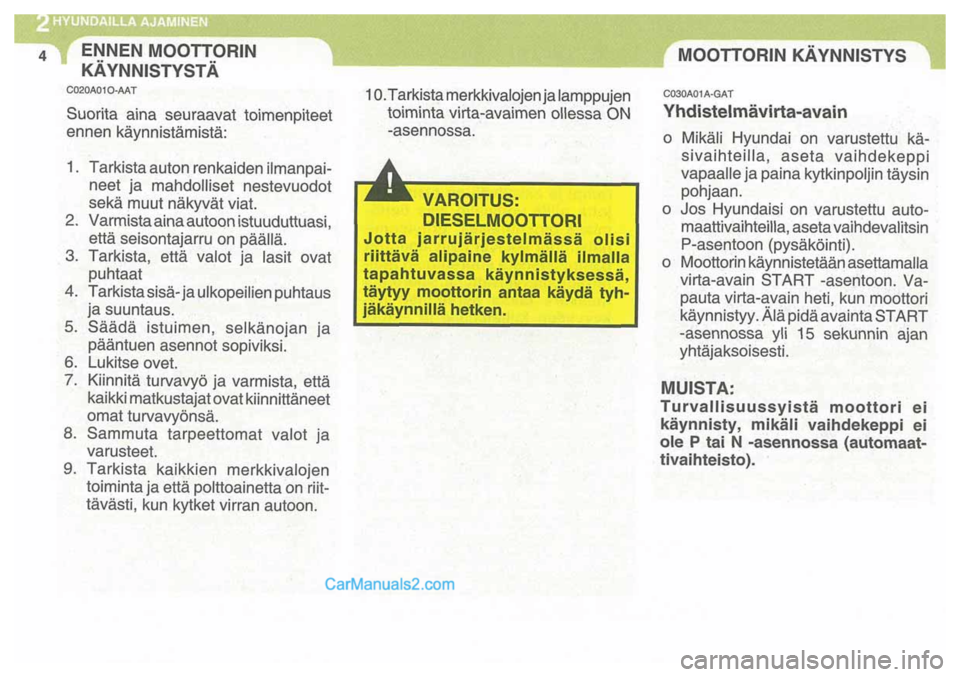 Hyundai Santa Fe 2009  Omistajan Käsikirja (in Finnish) 